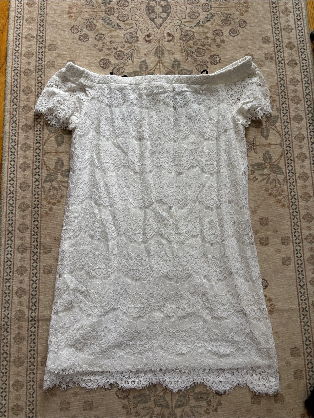 White Lace Off Shoulder Dress